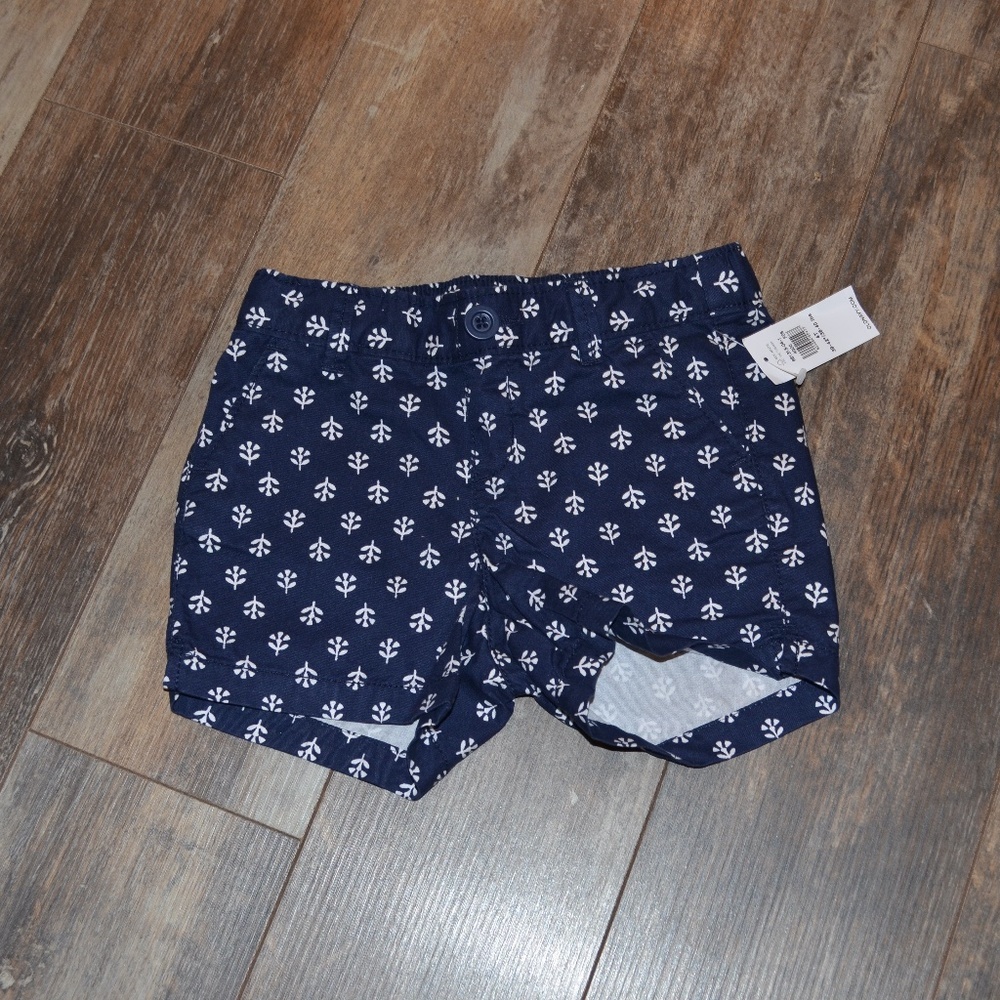 Navy Shorts w/White Design